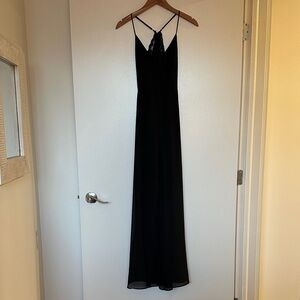 Lulu's Black Lace-Back Maxi Dress